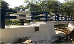 Construction of footbridge at Wahkdait village.